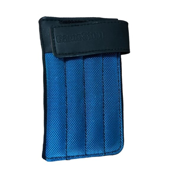 GameStop Nintendo DS Game Cartridge Carrier Case Blue & Black 6" x 4". - Picture 1 of 5